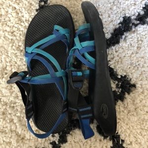 Blue chacos